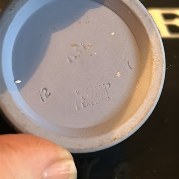 Vintage Wedgwood Blue Jasperware Mini Trinket Ring Box - Picture 7 of 7